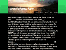 Tablet Screenshot of angelsfunnyfarm.com
